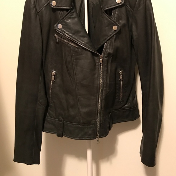 Danier grey leather biker jacket (xs) preloved - Picture 4 of 7